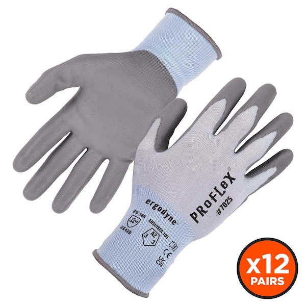 Ergodyne Cut-Resistant Coated Gloves, Cut Level A2 , M 12 PK 7025-12PR - main